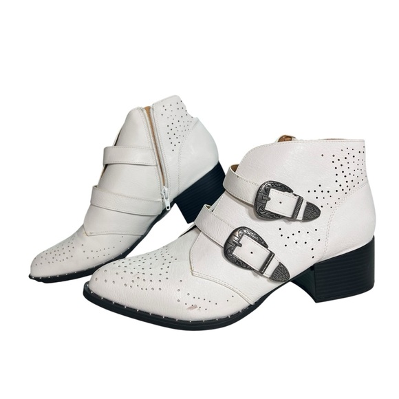 Qupid from Buckle Ankle Boots Buckle Western Boho Rodeo Booties - Picture 2 of 12